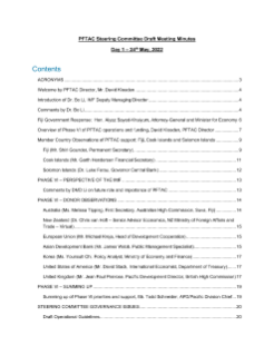 Minutes of the Meeting