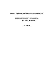 Pacific Financial Technical Assistance Center
(PFTAC) - Phase VI