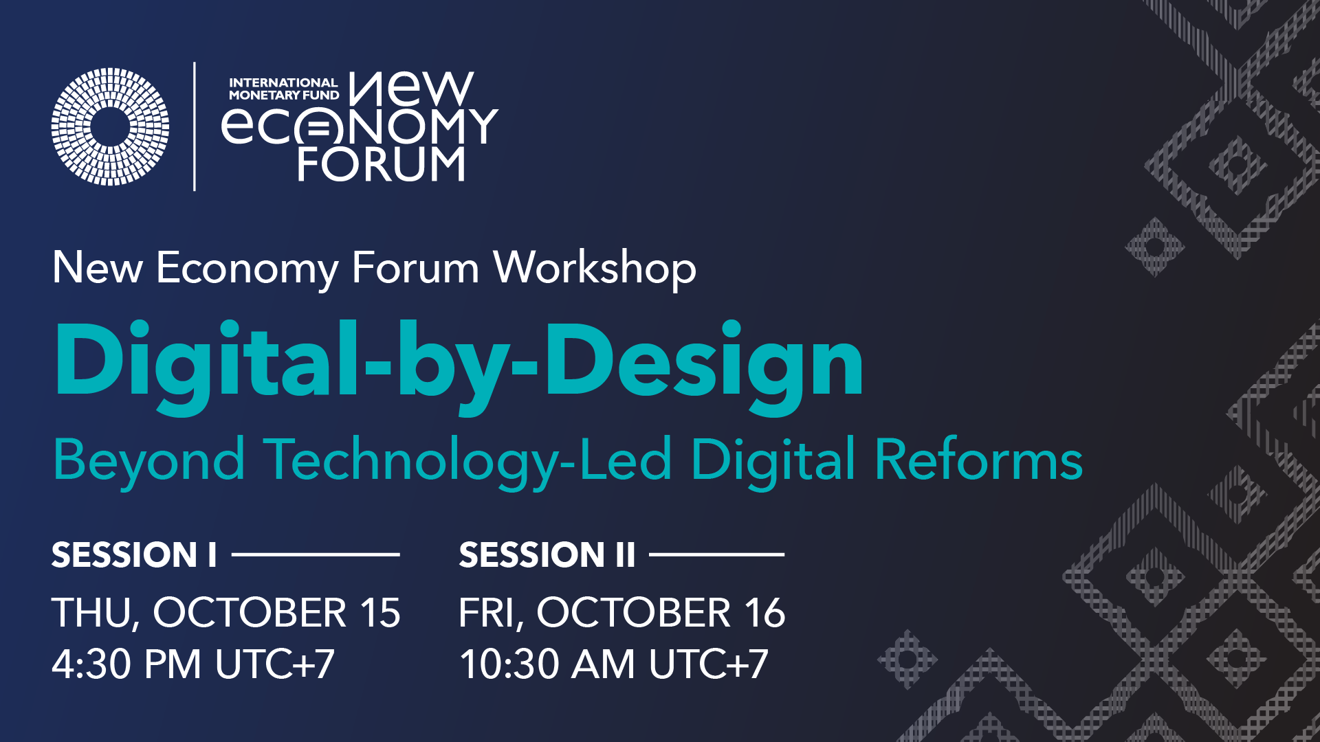 Icon representing New Economy Forum Workshop Session I: Digital-by-Design: Beyond Technology-Led Digital Reforms