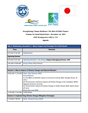 Strengthening Climate Resilience: The Role of Public Finance - Seminar for Small Island States