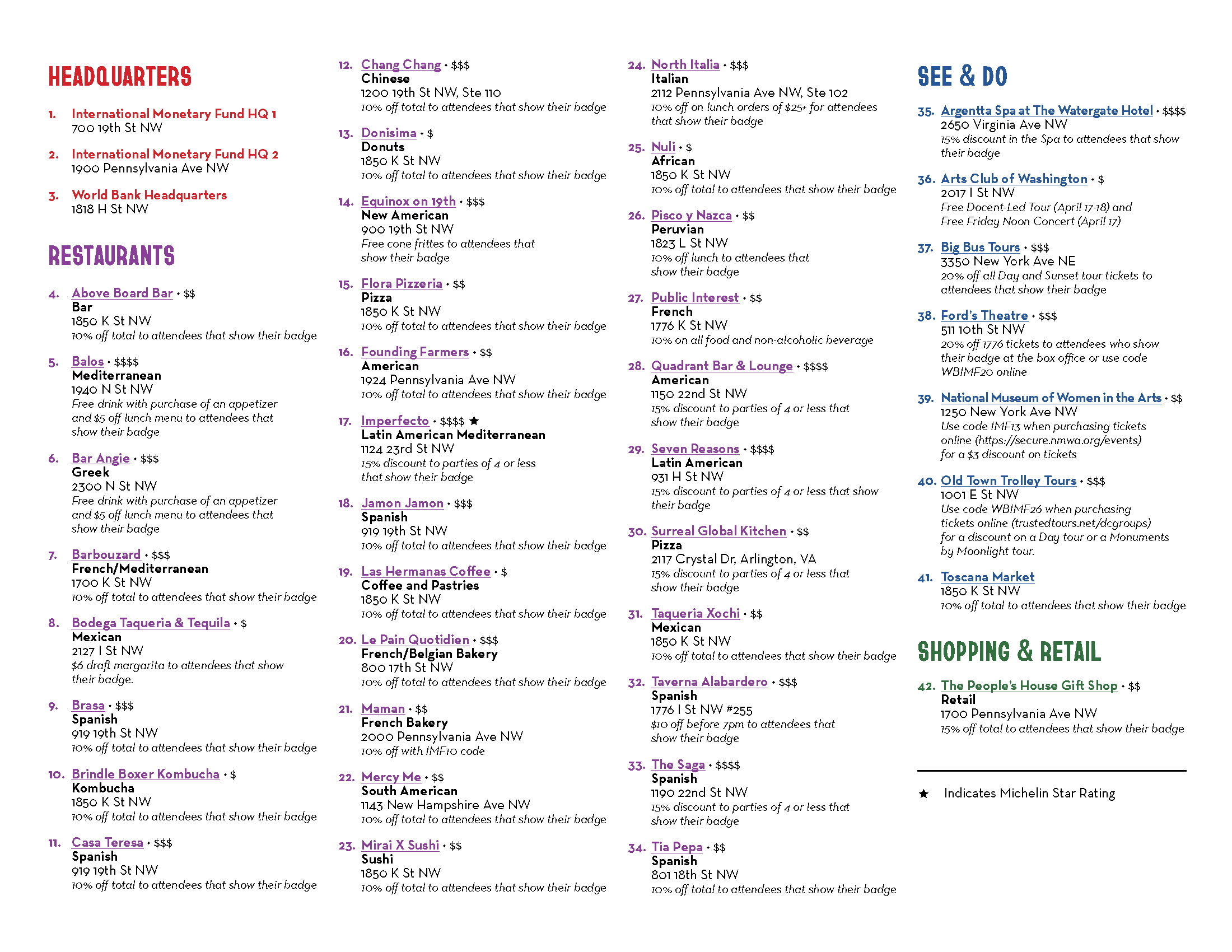 Venues Destination DC