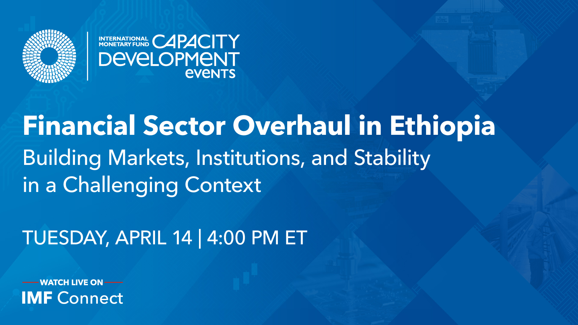 Icon representing Capacity Development Talk | Financial Sector Overhaul in Ethiopia: Building Markets, Institutions, and Stability in a Challenging Context